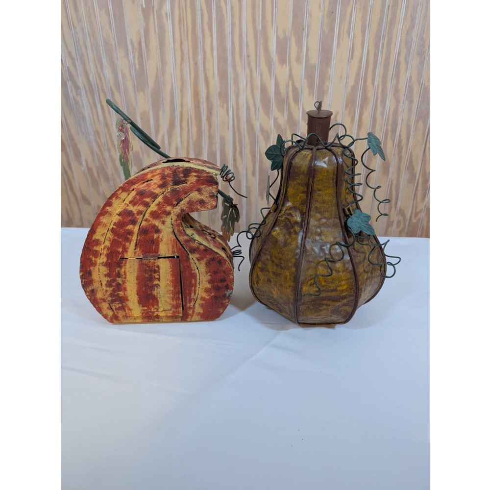 Fall Home Decor Metal Oversized Squash / Gourds - Picture 5 of 9